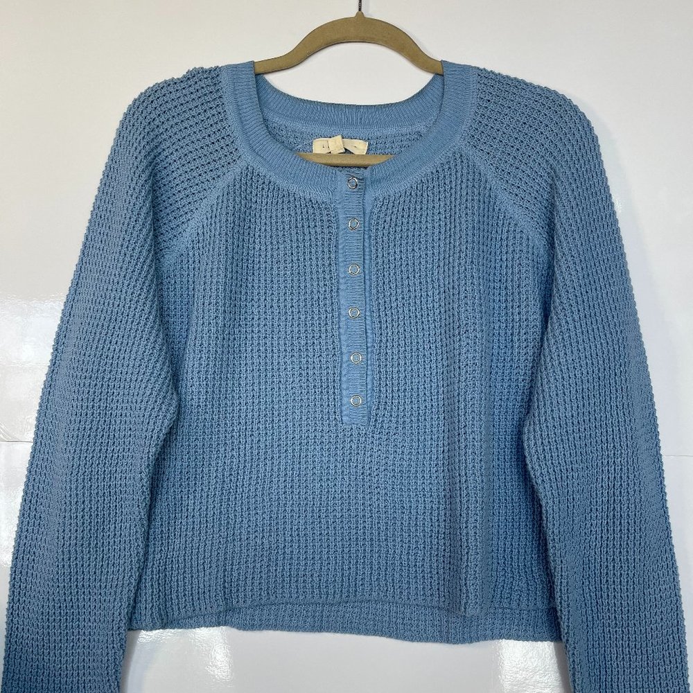 Blue Waffle Sweater